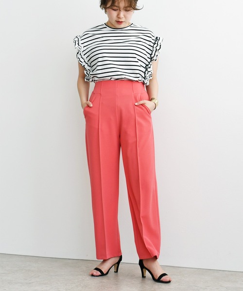 palm RICHE(ポームリシュ)の「カットジョーゼットパンツ(その他パンツ・レディース・ブラック/ピンク/ブルー/グリーン/テラコッタ/コバルトブルー/レッド/ダークグリーン・M)」の14枚目の写真