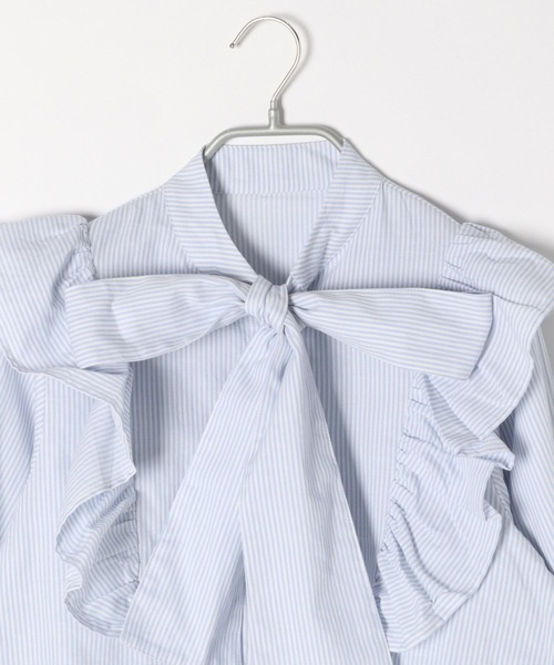 Heather(ヘザー)の「あいねねストライプフリルブラウス 276163(シャツ/ブラウス・レディース・ベージュ系その他/ブルー系その他・FREE)」の18枚目の写真