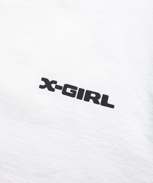 X-girl（エックスガール）の「PRINTED SLEEVE L/S TEE（Tシャツ/カットソー・レディース・ライトパープル/チャコール/ホワイト・XL/S/M/L）」の10枚目の写真
