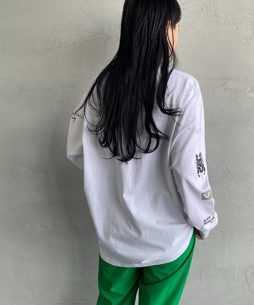 RVCA（ルーカ）の「[RVCA/ルーカ] BRANDED SLUB ST ロングスリーブプリントTシャツ（Tシャツ/カットソー・レディース・ホワイト/ブラック・S/M/L/XL）」の17枚目の写真