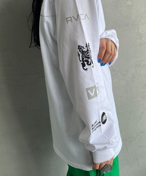 RVCA（ルーカ）の「[RVCA/ルーカ] BRANDED SLUB ST ロングスリーブプリントTシャツ（Tシャツ/カットソー・レディース・ホワイト/ブラック・S/M/L/XL）」の21枚目の写真