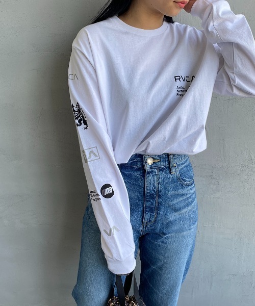 RVCA（ルーカ）の「[RVCA/ルーカ] BRANDED SLUB ST ロングスリーブプリントTシャツ（Tシャツ/カットソー・レディース・ホワイト/ブラック・S/M/L/XL）」の22枚目の写真