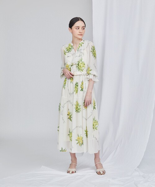 ワンピース ワンピース ドレス Continental フラワーロゴプリントワンピース ワンピース Diagram ダイアグラム のファッション 買い物 ブログ