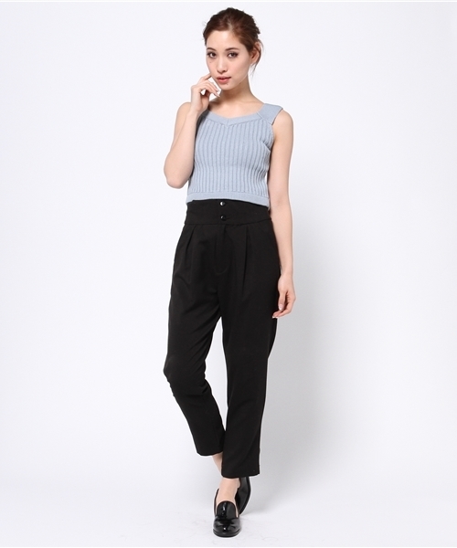 goocy（グーシー）の「リブKnitベスト（ニット/セーター・レディース・ホワイト/グレー/ブラック/サックスブルー・FREE）」の9枚目の写真