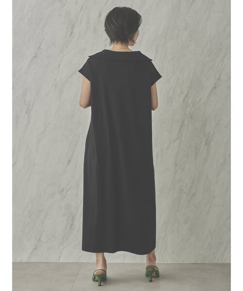 COTORICA（コトリカ）の「袖タックセーラーカラーマキシワンピース（ワンピース・レディース・オフホワイト/ブラック/ベージュ/チャコールグレー/グリーン・FREE）」の9枚目の写真