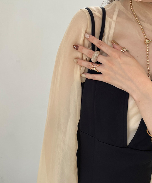 JUNOAH（ジュノア）の「マーメイドキャミワンピース（ワンピース・レディース・ブラック/ホワイト/ベージュ/チャコールグレー/ブラウン/カーキ・MEDIUM/LARGE/X-LARGE）」の19枚目の写真