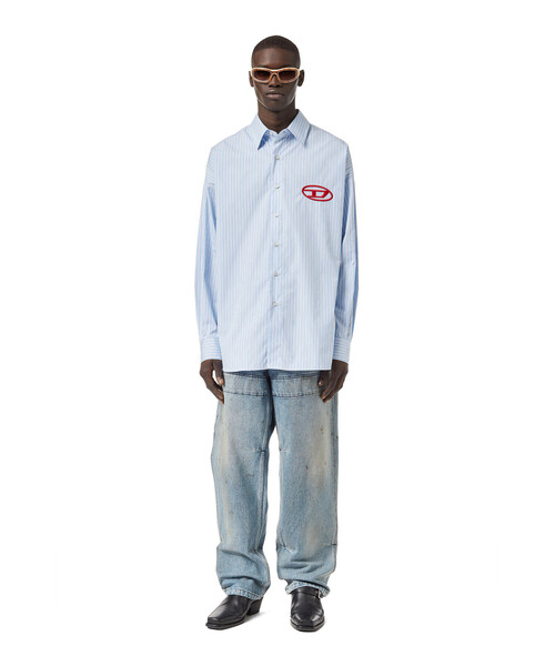 DIESEL（ディーゼル）の「メンズ シャツ ビッグオーバル（シャツ/ブラウス・メンズ・ライトブルー・MEDIUM/X-LARGE/SMALL/X-SMALL/XX-LARGE/LARGE）」の4枚目の写真