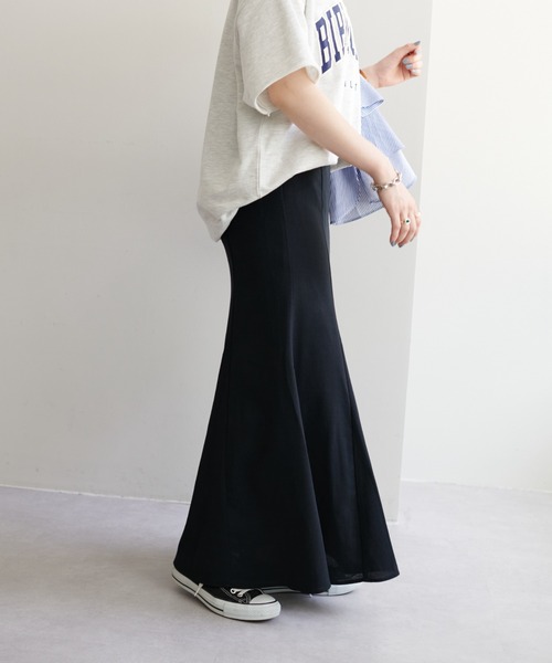 DISCOAT(ディスコート)の「【WEB限定】リネンライクマーメードスカート(スカート・レディース・アイボリー/グリーン/ブラウン/ベージュ/ブラック・FREE)」の17枚目の写真