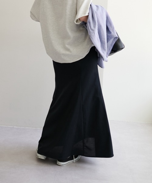 DISCOAT(ディスコート)の「【WEB限定】リネンライクマーメードスカート(スカート・レディース・アイボリー/グリーン/ブラウン/ベージュ/ブラック・FREE)」の9枚目の写真