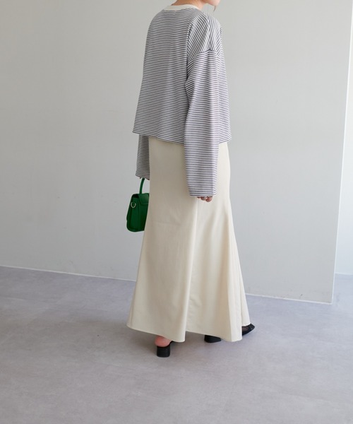 DISCOAT(ディスコート)の「【WEB限定】リネンライクマーメードスカート(スカート・レディース・アイボリー/グリーン/ブラウン/ベージュ/ブラック・FREE)」の10枚目の写真