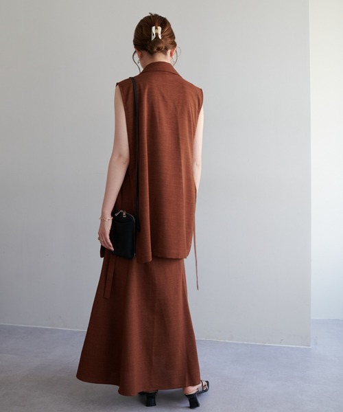 DISCOAT(ディスコート)の「【WEB限定】リネンライクマーメードスカート(スカート・レディース・アイボリー/グリーン/ブラウン/ベージュ/ブラック・FREE)」の15枚目の写真