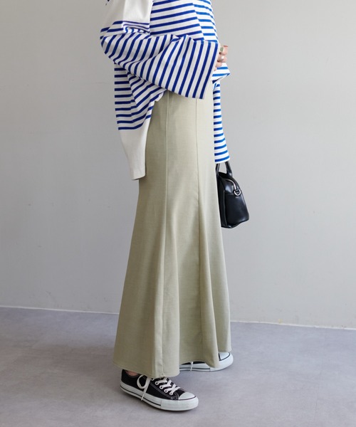 DISCOAT(ディスコート)の「【WEB限定】リネンライクマーメードスカート(スカート・レディース・アイボリー/グリーン/ブラウン/ベージュ/ブラック・FREE)」の12枚目の写真