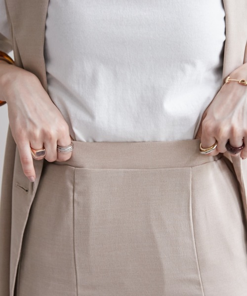 DISCOAT(ディスコート)の「【WEB限定】リネンライクマーメードスカート(スカート・レディース・アイボリー/グリーン/ブラウン/ベージュ/ブラック・FREE)」の14枚目の写真