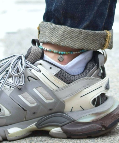 LION HEART（ライオンハート）の「【LION HEART】LH T.H.R LEO ビーズアンクレット/真鍮&カラーストーン 1AN039　メンズギフト/誕生日/クリスマス/プレゼント/ペアアクセ（アンクレット・メンズ・グリーン/マルチ/ブラック/ブルー・FREE）」の13枚目の写真