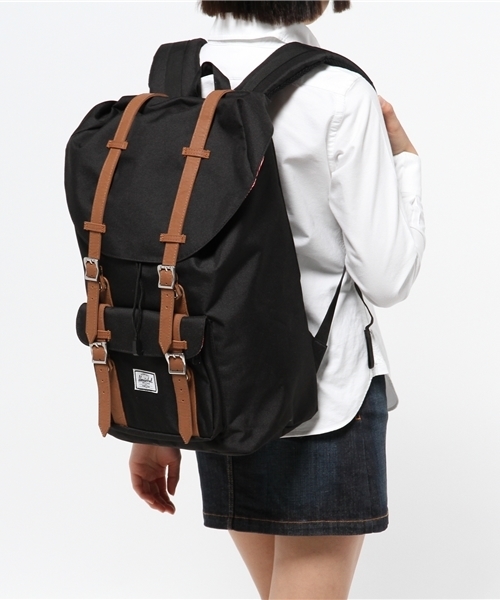 Herschel Supply（ハーシェルサプライ）の「HERSCHEL LITTLEAMERICA BP（バックパック/リュック・レディース・ブラック・ONE SIZE）」の2枚目の写真