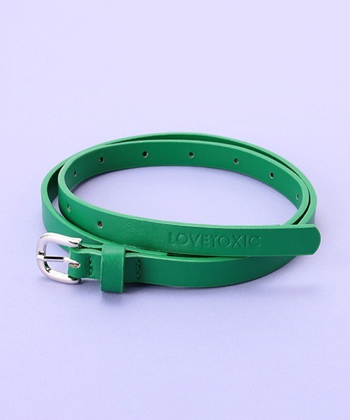LOVETOXIC（ラブトキシック）の「合皮細ベルト（ベルト・キッズ・ブラック/グリーン/ホワイト/ピンク・FREE）」の4枚目の写真