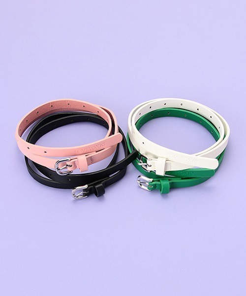 LOVETOXIC（ラブトキシック）の「合皮細ベルト（ベルト・キッズ・ブラック/グリーン/ホワイト/ピンク・FREE）」の5枚目の写真
