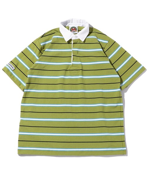 WEB限定 BARBARIAN/バーバリアン M.BORDER SS RUGBY SHIRTS/マルチ