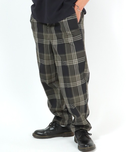 Salong hameu(サロン ハミュー)の「TRワイドスラックスパンツ メンズ レディース/センタープレスバギーパンツ/無地・チェック柄(スラックス・メンズ・ブラック/ホワイト系その他/ベージュ系その他/ブラウン系その他/グレー系その他/ブラック系その他/グレー系その他2・L/M)」の5枚目の写真