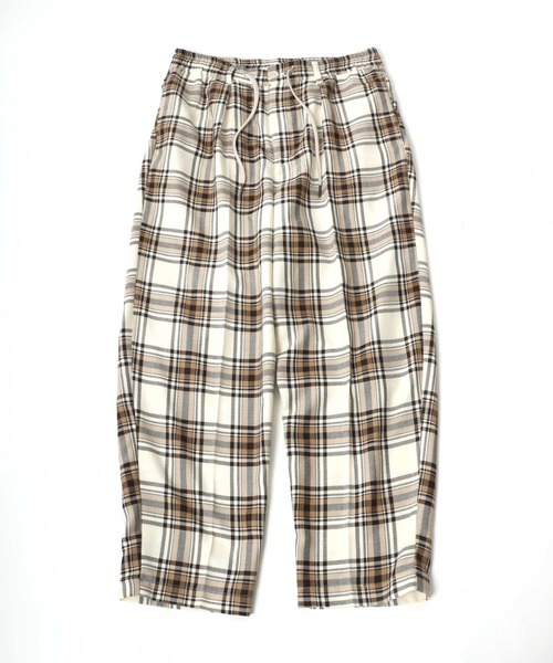Salong hameu(サロン ハミュー)の「TRワイドスラックスパンツ メンズ レディース/センタープレスバギーパンツ/無地・チェック柄(スラックス・メンズ・ブラック/ホワイト系その他/ベージュ系その他/ブラウン系その他/グレー系その他/ブラック系その他/グレー系その他2・L/M)」の8枚目の写真