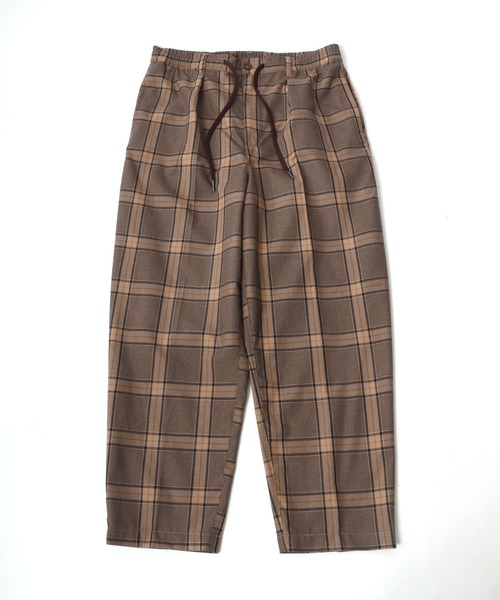 Salong hameu(サロン ハミュー)の「TRワイドスラックスパンツ メンズ レディース/センタープレスバギーパンツ/無地・チェック柄(スラックス・メンズ・ブラック/ホワイト系その他/ベージュ系その他/ブラウン系その他/グレー系その他/ブラック系その他/グレー系その他2・L/M)」の18枚目の写真