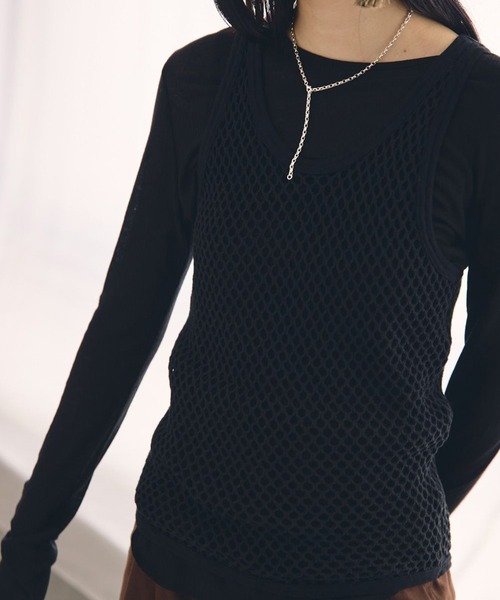 【美品】トゥデイフル todayful メッシュタンクトップ TODAYFUL（トゥデイフル）の「メッシュタンクトップ（タンクトップ