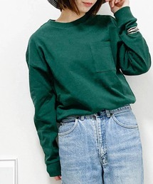 ポケット付きロングTシャツ レディース メンズ
