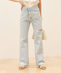 VIOLETTA | サイドスリットストレートデニムパンツ(デニムパンツ)