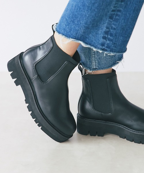 RIVE DROITE（リヴドロワ）の「R.good/アールドットグッド　タンクソールショートブーツ（ブーツ・レディース・ブラック・S/M/L/XL/XXL）」の9枚目の写真