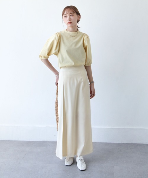 Chillfar（チルファー）の「カラースリットロングナロースカート（スカート・レディース・ブラック/オレンジ/ブルー/グリーン/アイボリー・MEDIUM/LARGE）」の16枚目の写真