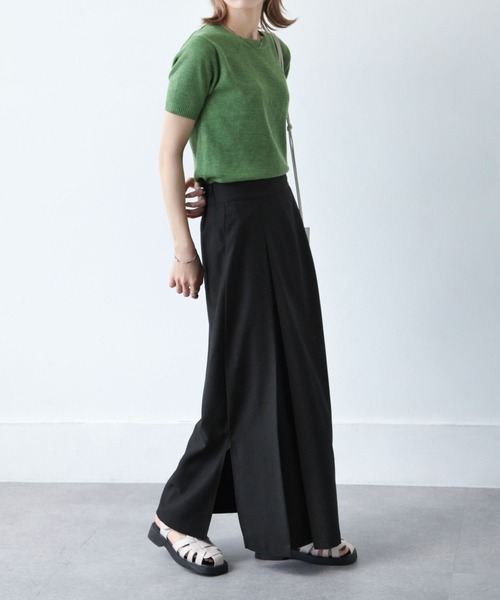 Chillfar（チルファー）の「カラースリットロングナロースカート（スカート・レディース・ブラック/オレンジ/ブルー/グリーン/アイボリー・MEDIUM/LARGE）」の17枚目の写真