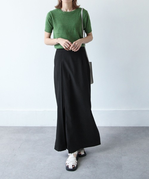 Chillfar（チルファー）の「カラースリットロングナロースカート（スカート・レディース・ブラック/オレンジ/ブルー/グリーン/アイボリー・MEDIUM/LARGE）」の8枚目の写真