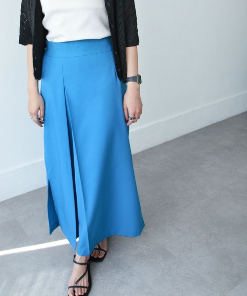 Chillfar（チルファー）の「カラースリットロングナロースカート（スカート・レディース・ブラック/オレンジ/ブルー/グリーン/アイボリー・MEDIUM/LARGE）」の10枚目の写真