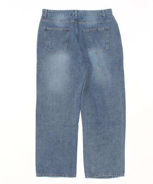 Mimma/Mimaa（ミマ）の「【Mimma/Mimaa】クラッシュワイドデニム（デニムパンツ・メンズ・ブラック/ブルー・FREE）」の3枚目の写真