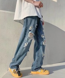 Mimma/Mimaa | 【Mimma/Mimaa】クラッシュワイドデニム(デニムパンツ)