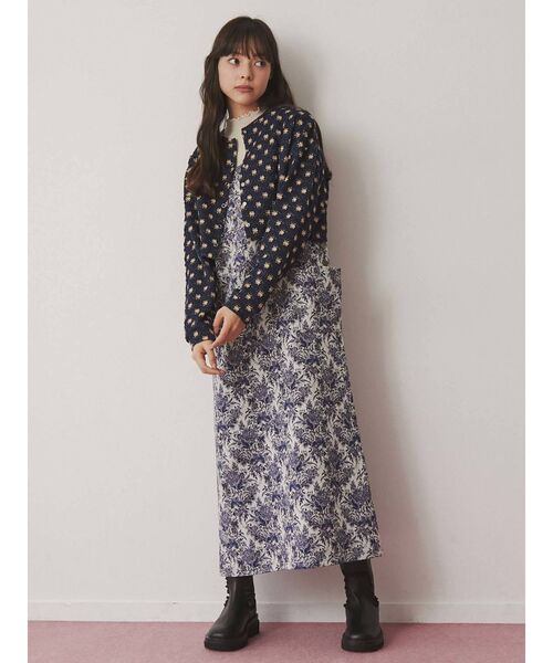 merry jenny（メリージェニー）の「flowerキルトカーディガン（カーディガン/ボレロ・レディース・オフホワイト/ネイビー・FREE）」の17枚目の写真