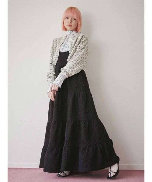 merry jenny（メリージェニー）の「flowerキルトカーディガン（カーディガン/ボレロ・レディース・オフホワイト/ネイビー・FREE）」の18枚目の写真