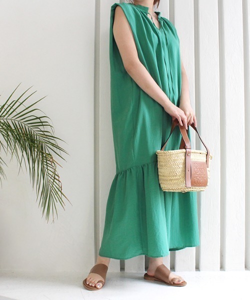 【セール】サイドタックノースリーブワンピース（ワンピース）｜MODE ROBE（モードローブ）