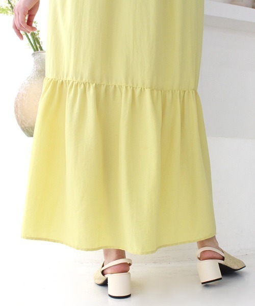 MODE ROBE（モードローブ）の「サイドタックノースリーブワンピース（ワンピース・レディース・ブラック/イエロー/グリーン・FREE）」の19枚目の写真