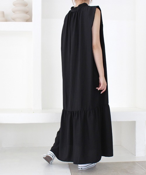 MODE ROBE（モードローブ）の「サイドタックノースリーブワンピース（ワンピース・レディース・ブラック/イエロー/グリーン・FREE）」の22枚目の写真