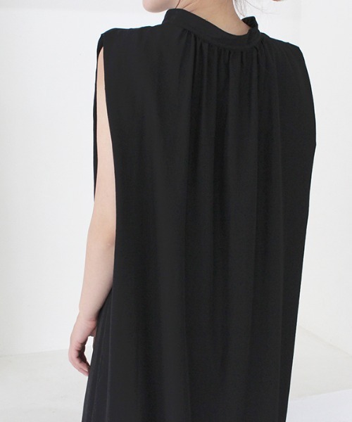 MODE ROBE ワンピース サイドタックノースリーブワンピース