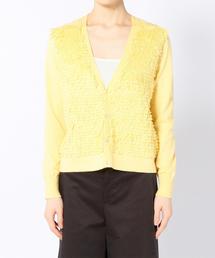 Drawer（ドゥロワー）の「DRAWER 18G フリンジカーディガン