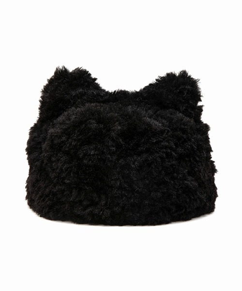 Casselini(キャセリーニ)の「Casselini(キャセリーニ)kidsくまねこロシア帽(ニットキャップ/ビーニー・キッズ・ブラック/ブラウン・FREE)」の8枚目の写真