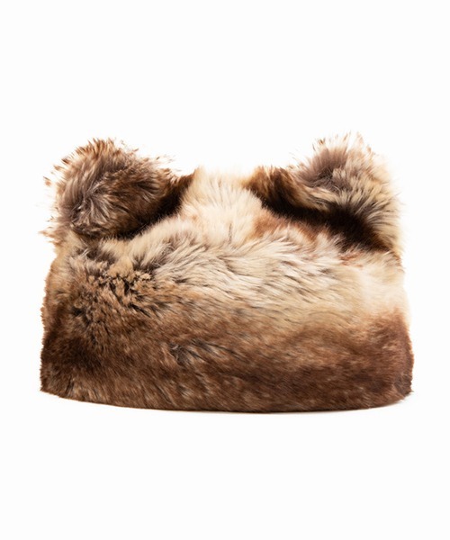 Casselini(キャセリーニ)の「Casselini(キャセリーニ)kidsくまねこロシア帽(ニットキャップ/ビーニー・キッズ・ブラック/ブラウン・FREE)」の10枚目の写真