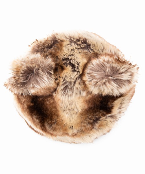 Casselini(キャセリーニ)の「Casselini(キャセリーニ)kidsくまねこロシア帽(ニットキャップ/ビーニー・キッズ・ブラック/ブラウン・FREE)」の6枚目の写真