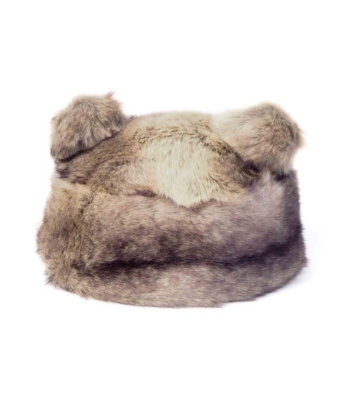 Casselini(キャセリーニ)の「Casselini(キャセリーニ)kidsくまねこロシア帽(ニットキャップ/ビーニー・キッズ・ブラック/ブラウン・FREE)」の12枚目の写真