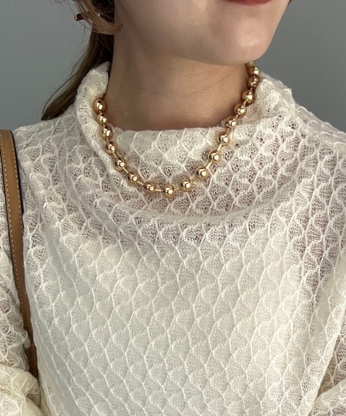 GOLDY（ゴールディ）の「【GOLDY/ゴールディ】ボールチェーンショートネックレス（ネックレス・レディース・シルバー/ゴールド・FREE）」の6枚目の写真