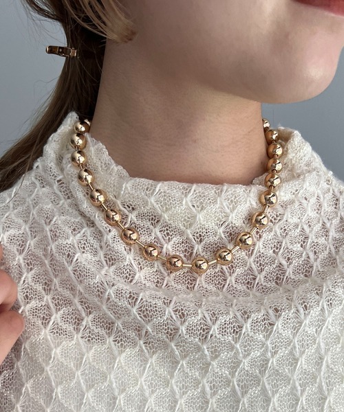 GOLDY（ゴールディ）の「【GOLDY/ゴールディ】ボールチェーンショートネックレス（ネックレス・レディース・シルバー/ゴールド・FREE）」の7枚目の写真