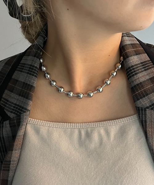 GOLDY（ゴールディ）の「【GOLDY/ゴールディ】ボールチェーンショートネックレス（ネックレス・レディース・シルバー/ゴールド・FREE）」の8枚目の写真