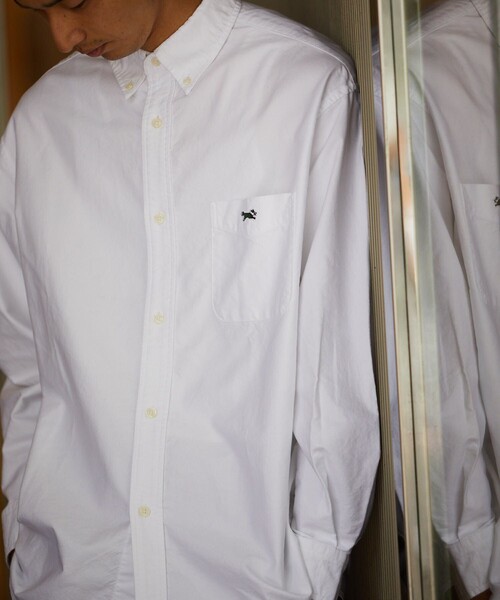 TOWNCRAFT（タウンクラフト）の「TOWN CRAFT/タウンクラフト OX BD リラックス シャツ/ワンポイント（シャツ/ブラウス・メンズ・ホワイト系その他/グリーン/ホワイト/ベージュ/ブルー/ネイビー/サックスブルー・SMALL/MEDIUM/LARGE）」の10枚目の写真